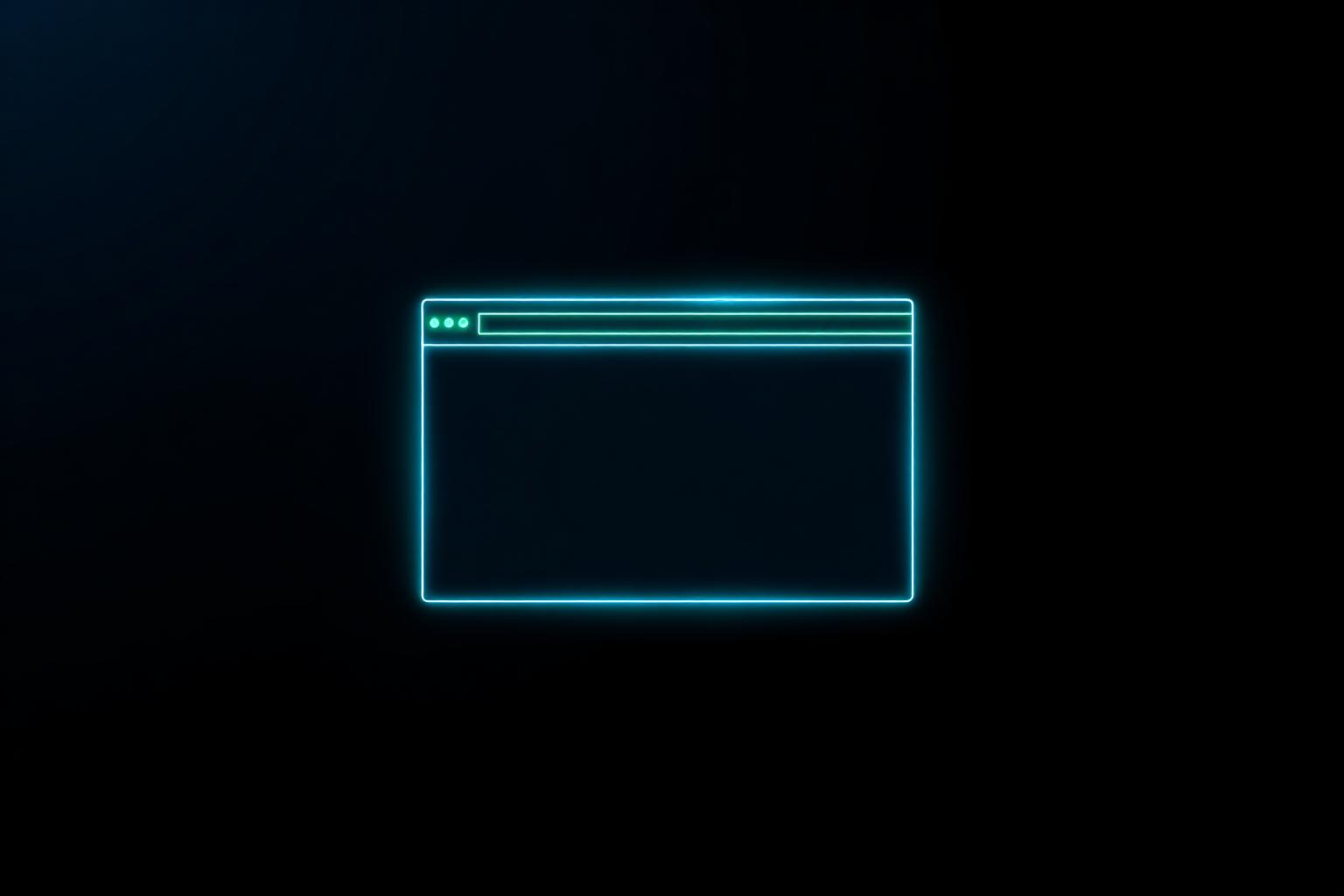 Glowing browser window illustration